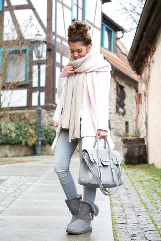 Grey Leather Satchel Bag Outfits In Their 20s: 