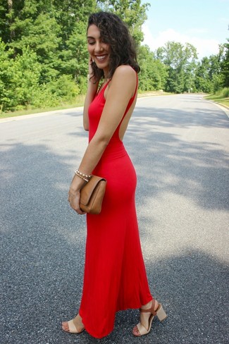 Red Maxi Dress Outfits: 