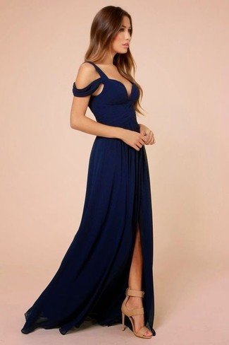Navy Evening Dress Outfits: 
