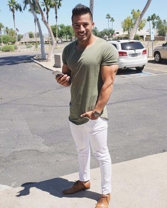 White Skinny Jeans Hot Weather Outfits For Men: 