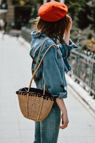 Tan Straw Tote Bag Casual Outfits: 