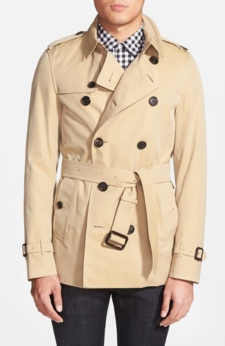 Double Breasted Cotton Twill Trench Coat