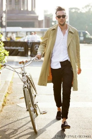 Check Lined Trench Coat