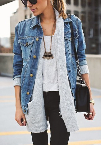 Grey Cardigan Outfits For Women: 
