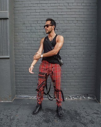 Plaid Tapered Trousers