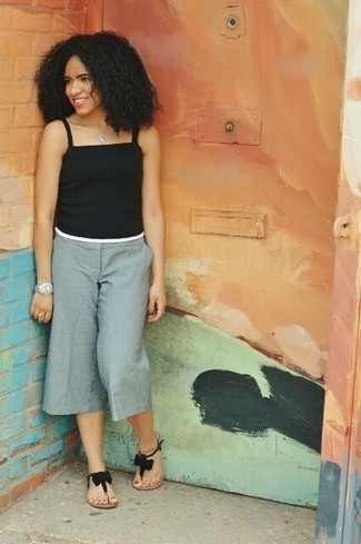Luxe Grey Wool Culottes