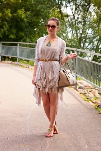 Beige Silk Party Dress Outfits: 