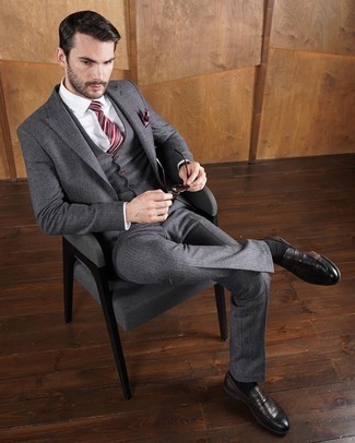 Fitzgerald Fit Three Piece Flannel 1818 Suit
