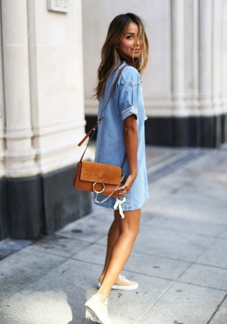 Tobacco Suede Crossbody Bag Outfits: 