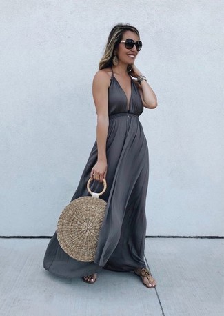 Silver Maxi Dress Outfits: 