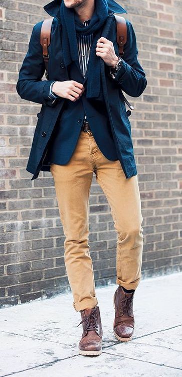 What can I wear with khaki chinos during the fall/winter. : r ...