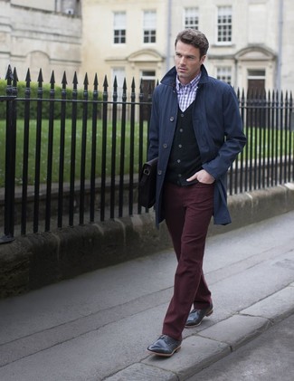 Burgundy Pleated Trousers