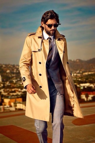 Beige Invisible Trench Coat