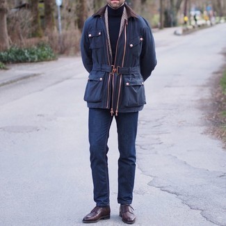 Beige Houndstooth Blazer Outfits For Men: 