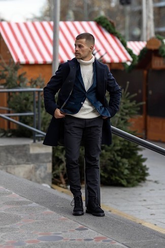 Charcoal Chinos Winter Outfits: 