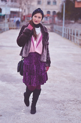 Purple Tights Outfits: 