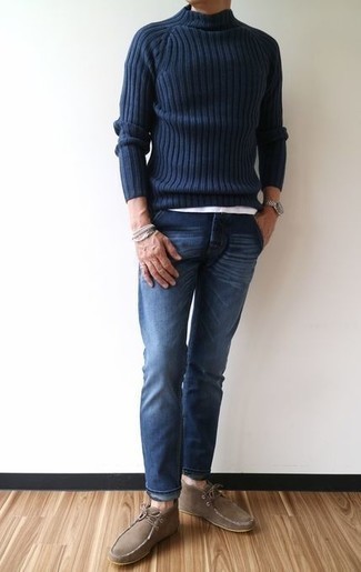 16cm Sexy Twist Stitched Denim Jeans