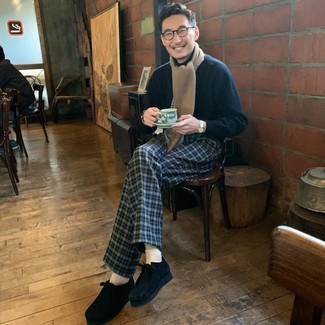Collection Modern Fit Check Wool Trousers