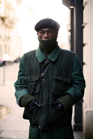 Olive Raincoat Outfits For Men: 