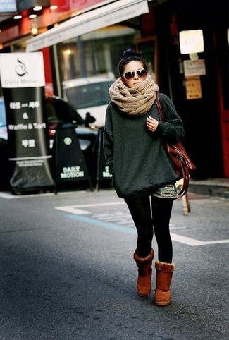Dark Brown Uggs Outfits: 