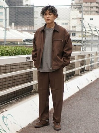 Brown Slim Tailored Trousers