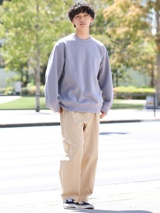 Crew Neck Sweatshirt With Raw Edges And Chest Pocket