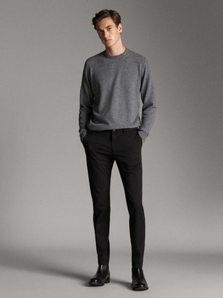 Black Technical Tapered Trousers