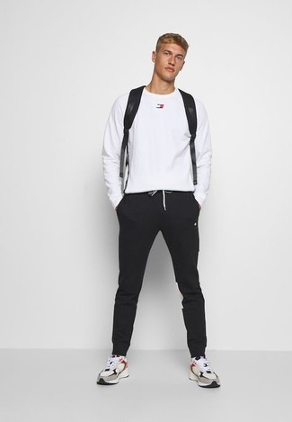Black Relaxed Fit Lounge Pants