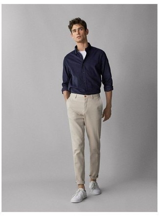 Slim Fit Suit Pants In 100% Linen Beige