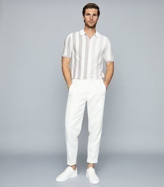 Nicky Stripe Cotton Modal Polo Shirt
