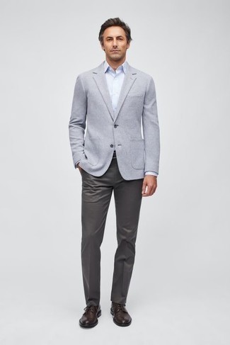 H26 Slim Fit Suit Pant Charcoal Pinstripe