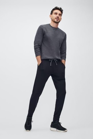 Puremeso Sweatshirt In Charcoal At Nordstrom