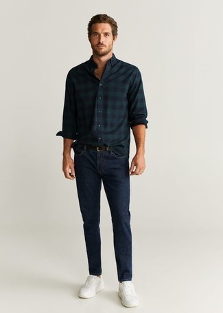 On The Go Classic Fit Plaid Stretch Button Up Shirt In Grass At Nordstrom