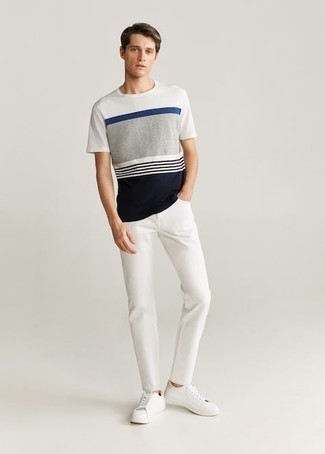 Multicolor Striped T Shirt