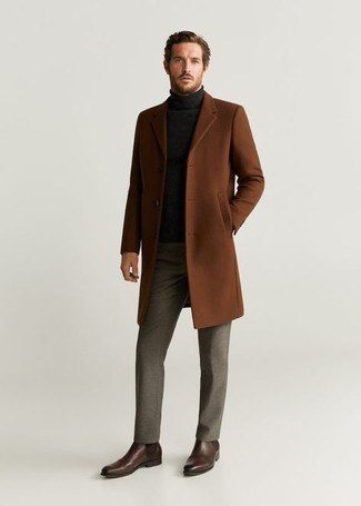 Brown Double Breasted Coat