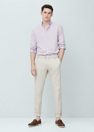 Boston Textured Button Up Shirt In Lilac At Nordstrom