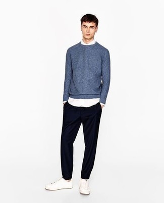 Blue Fluic Sweater