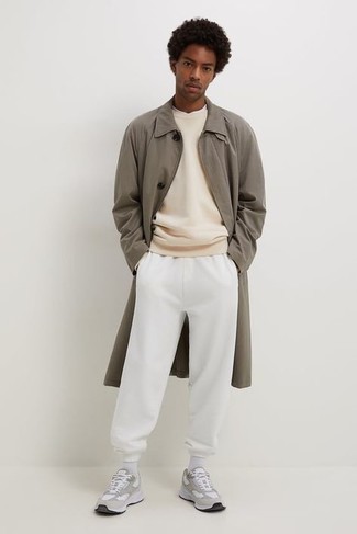 Brushed Joggers In White At Nordstrom