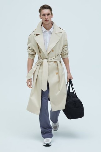 Brand Belted Trench Coat
