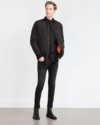 Panelled Bomber Jacket