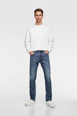 Relaxed Fit Straight Leg Jeans