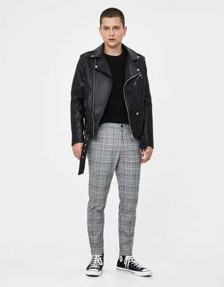 Gray Check Trousers
