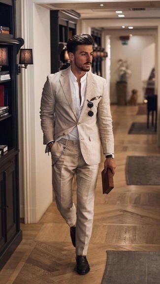 Off White Linen Suit
