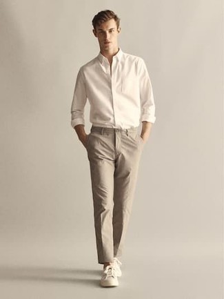 Slim Fit Stretch Shirt In White