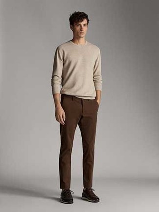 Brown Wide Panel Trousers