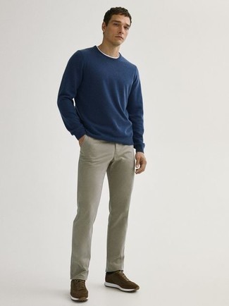 Recycled Cotton Lightweight Jumper In Navy