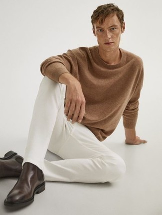 Brown Wool Cashmere Lightweight Sweater