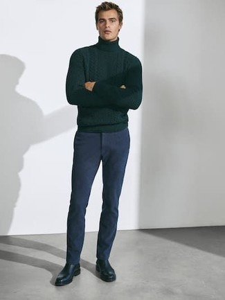 Green Hand Knitted Turtleneck
