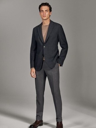Super Skinny Fit Stretch Smart Trousers In Grey