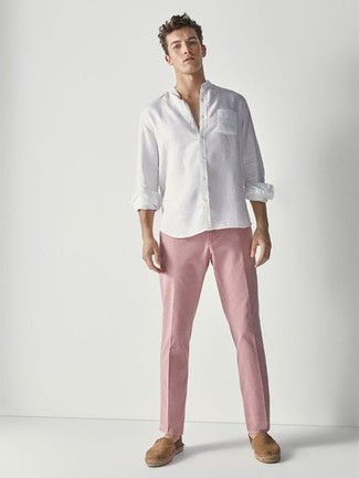 Pink Paneled Trousers